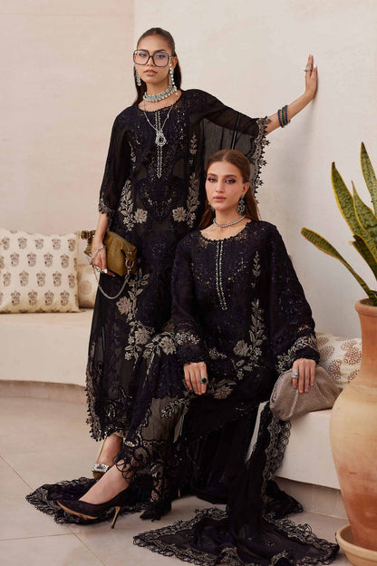 MARIA B Laser Work Embroidered Lawn - 3 Pc Unstitched
