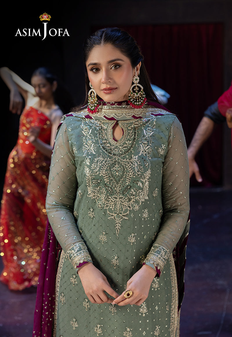 ASIM JOFA EMBROIDERED CHIFFON - 3 PC UNSTITCHED