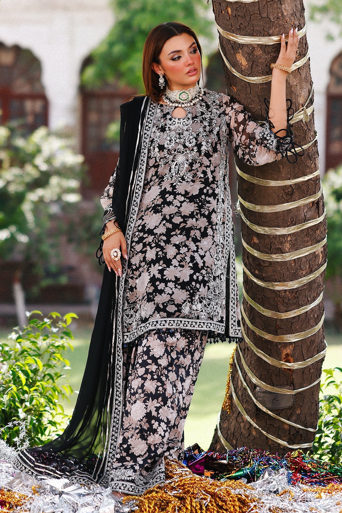 CHARIZMA PRINTED EMBROIDERED CHIFFON - 3 PC UNSTITCHED