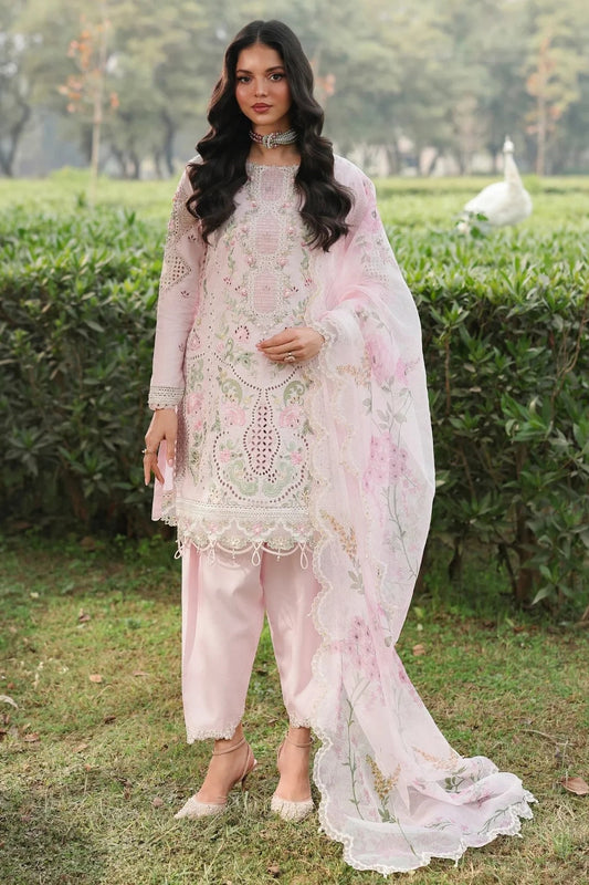 SARDINIA - PINK BAREEZE - LUXURY EMBROIDERED LAWN - 3 PC UNSTITCHED