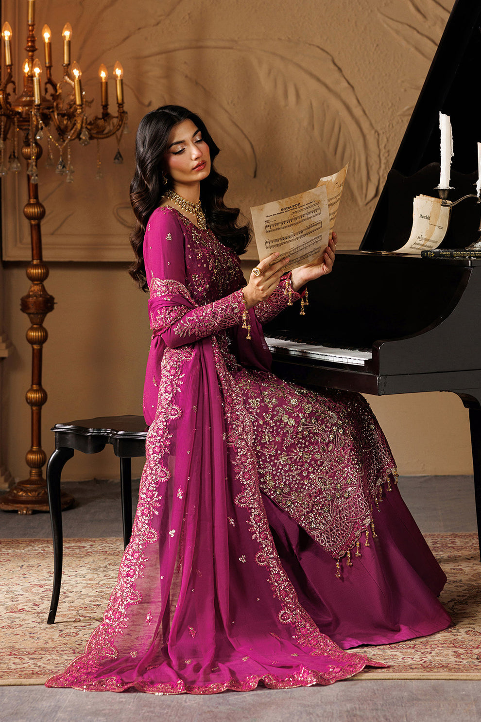 EMAAN ADEEL LUXURY EMBROIDERED CHIFFON - 3 PC UNSTITCHED