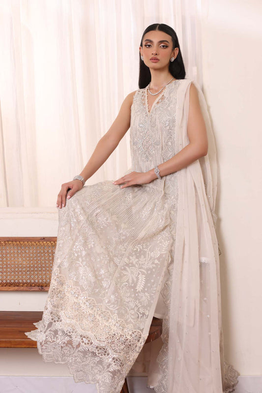 NOOR BY SADIA ASAD LUXURY EMBROIDERED CHIFFON - 3 PC UNSTITCHED