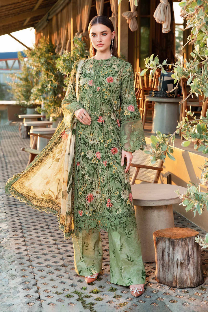MARIA B FORMALS PRINTED EMBROIDERED CHIKANKARI LAWN - 3 PC UNSTITCHED