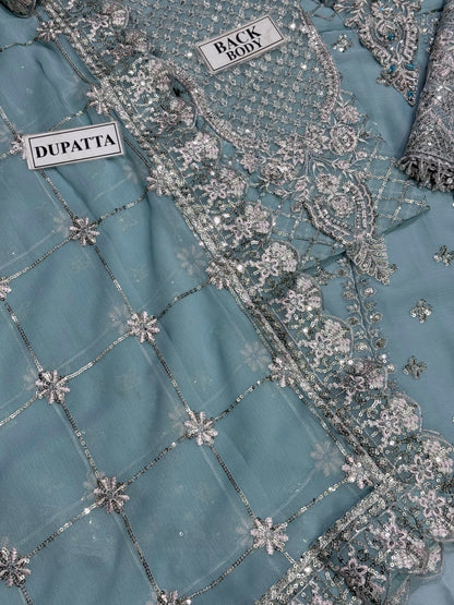 ALIZEH EMBROIDERED CHIFFON MAXI - 3 PC UNSTITCHED