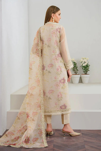 BAROQUE EMBROIDERED ORGANZA - 3 PC UNSTITCHED
