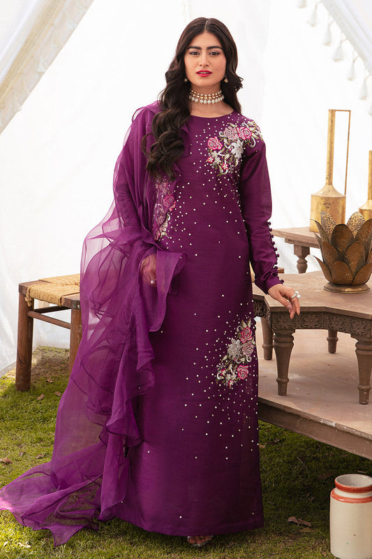 VANYA EMBROIDERED RAW SILK - 3 PC UNSTITCHED