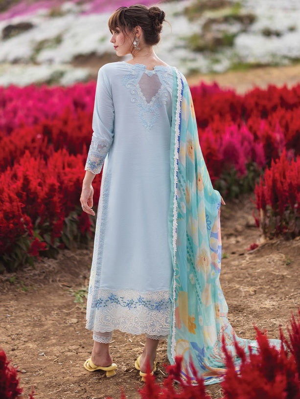 MUSHQ CHIKANKARI EMBROIDERED LAWN - 3 PC UNSTITCHED
