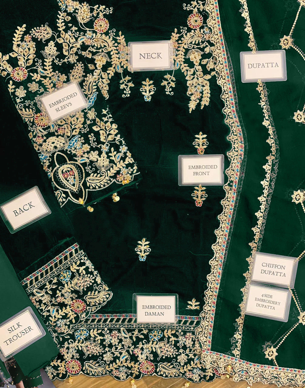 EMAAN ADEEL LUXURY EMBROIDERED VELVET - 3 PC UNSTITCHED