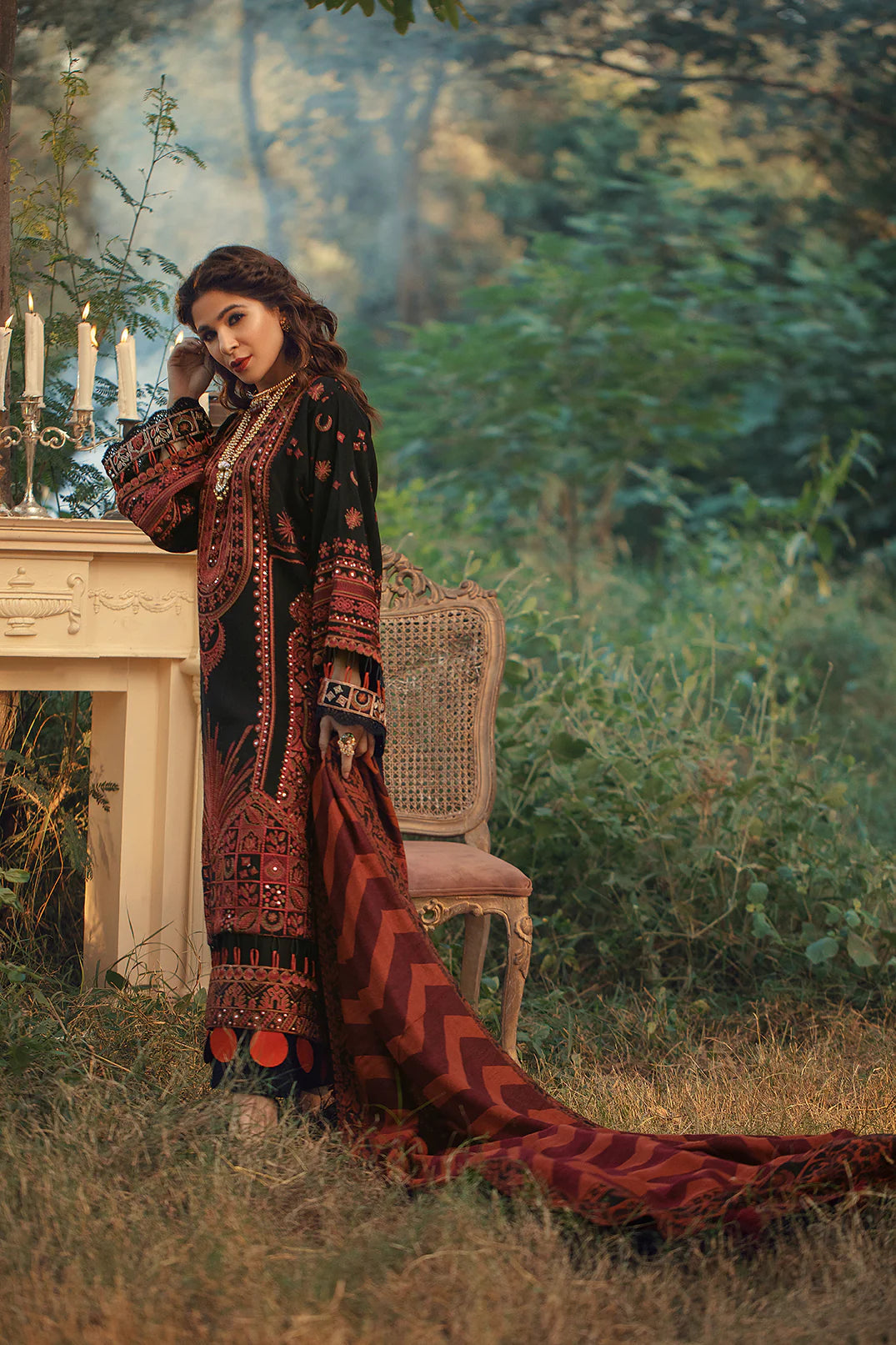 MARYAM HUSSAIN EMBROIDERED LAWN - 3 PC UNSTITCHED