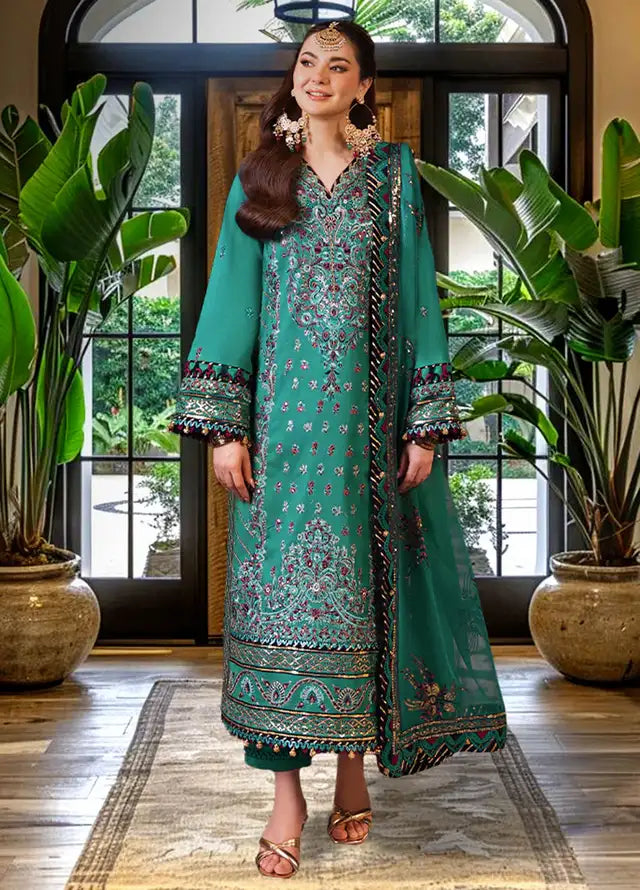 ASIM JOFA EMBROIDERED CHIFFON - 3 PC UNSTITCHED