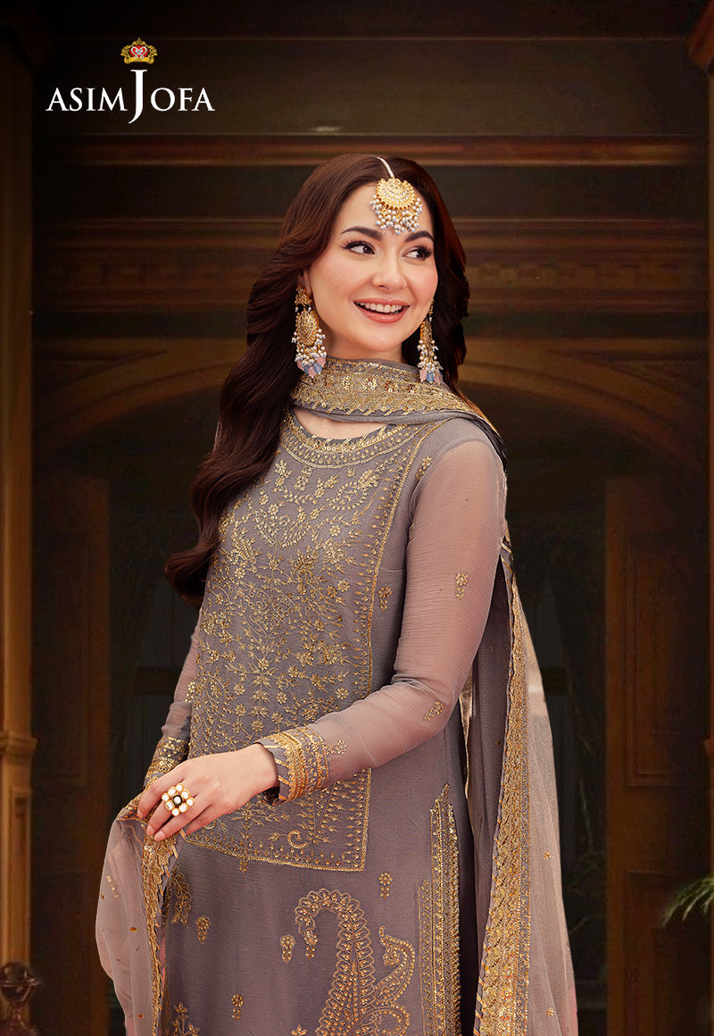 ASIM JOFA EMBROIDERED CHIFFON - 3 PC UNSTITCHED