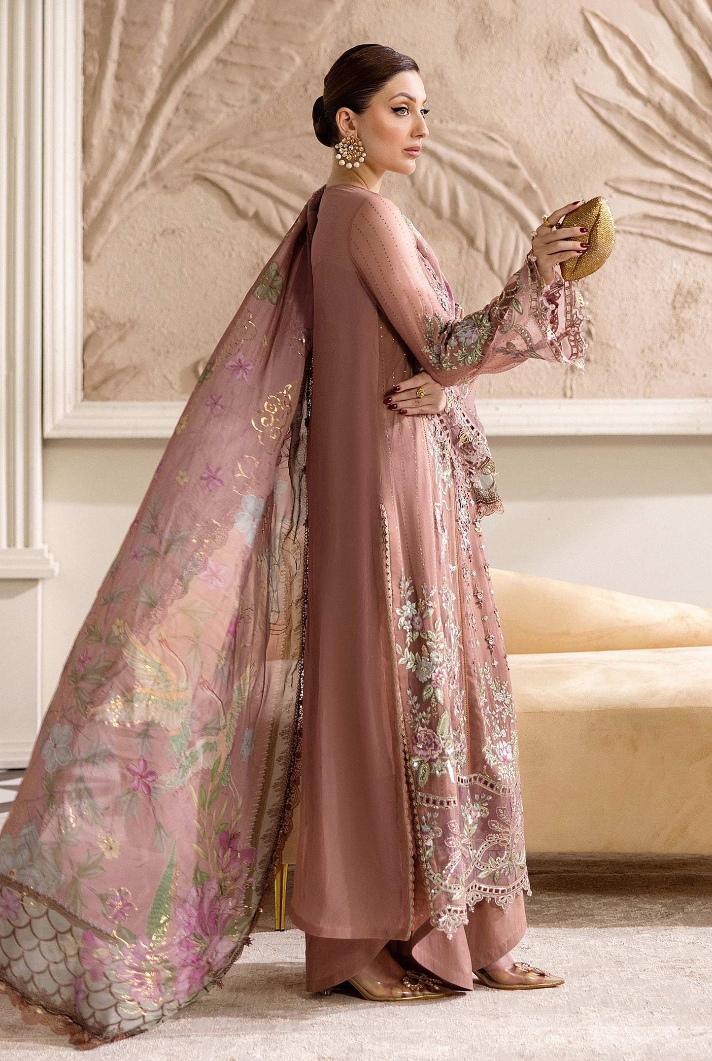 MARIA B LUXURY EMBROIDERED CHIFFON - 3 PC UNSTITCHED