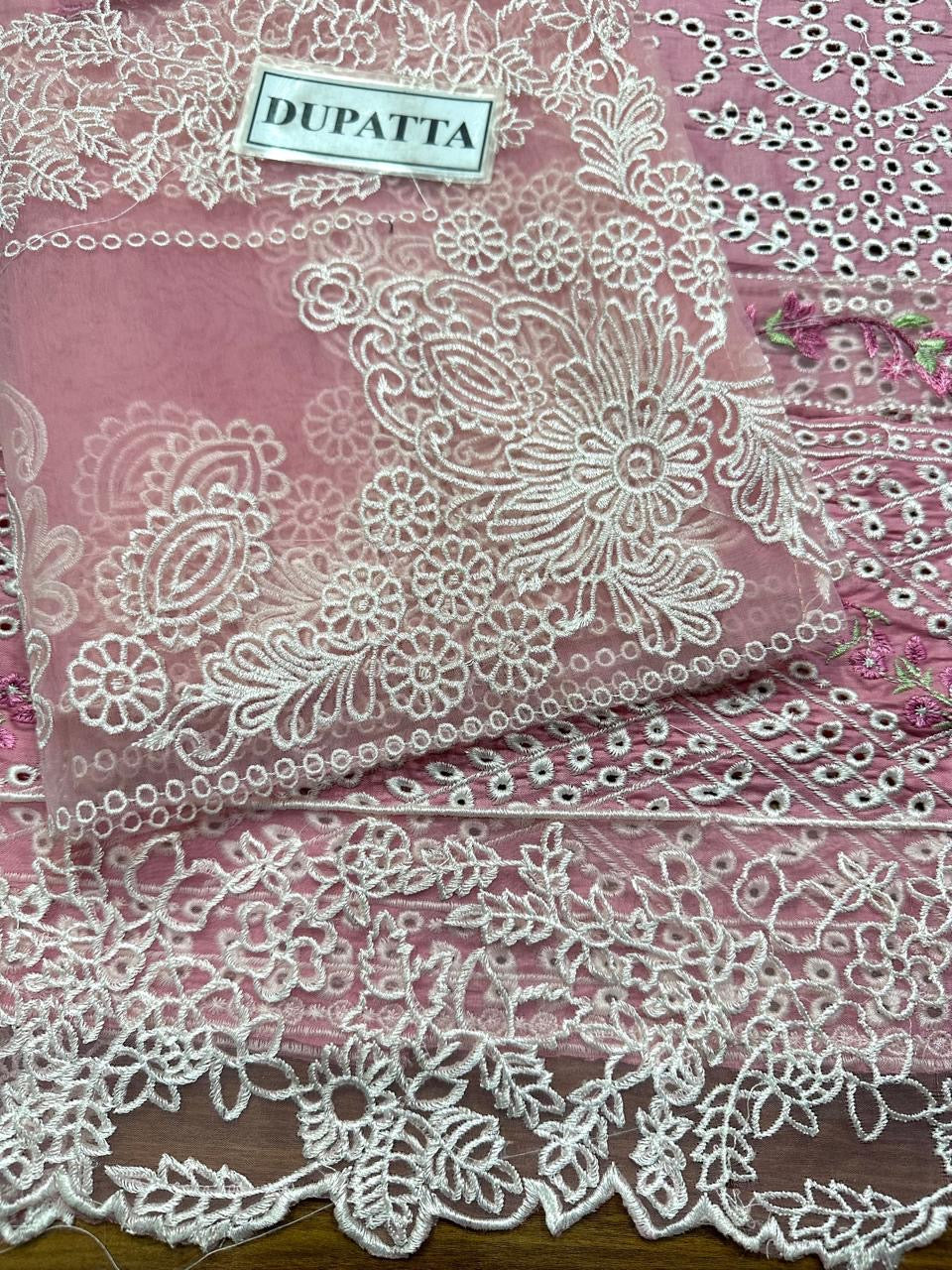 BIN ILYAS EMBROIDERED CHIKANKARI LAWN - 3 PC UNSTITCHED