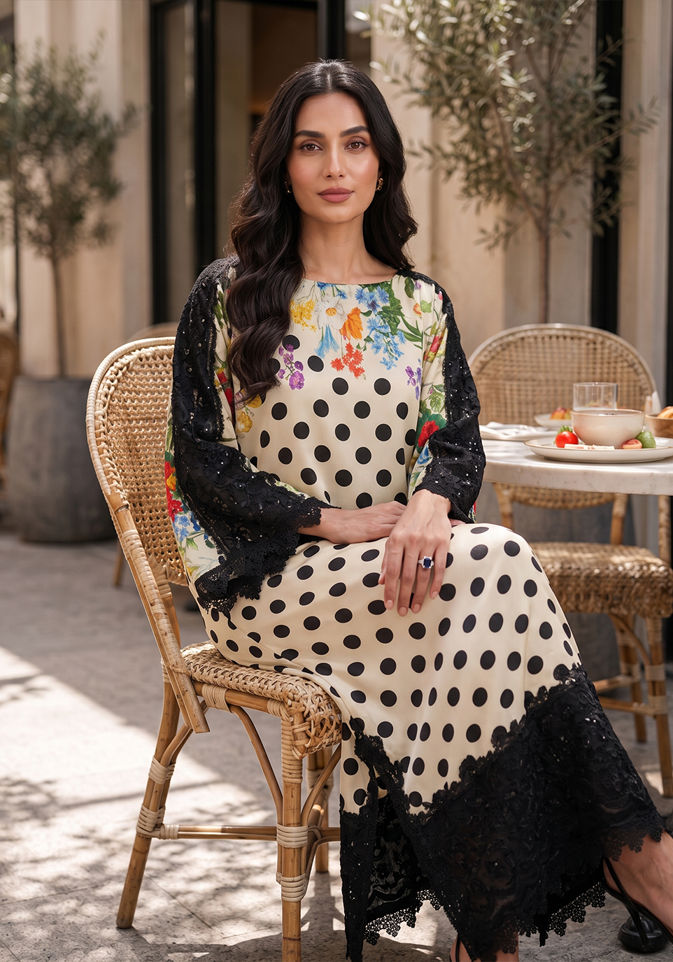 ZARQASH KAFTAN DIGITAL PRINTED SILK - 2 PIECE - UNSTITCHED