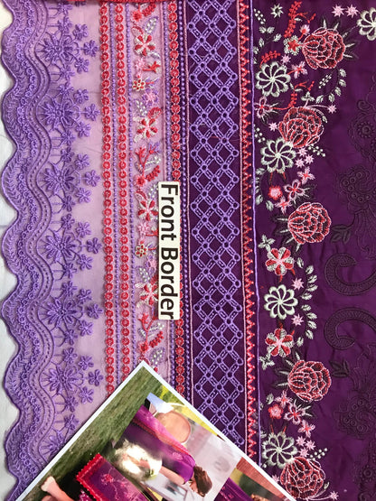 BIN ILYAS CHIKANKARI EMBROIDERED LAWN - 3 PC UNSTITCHED