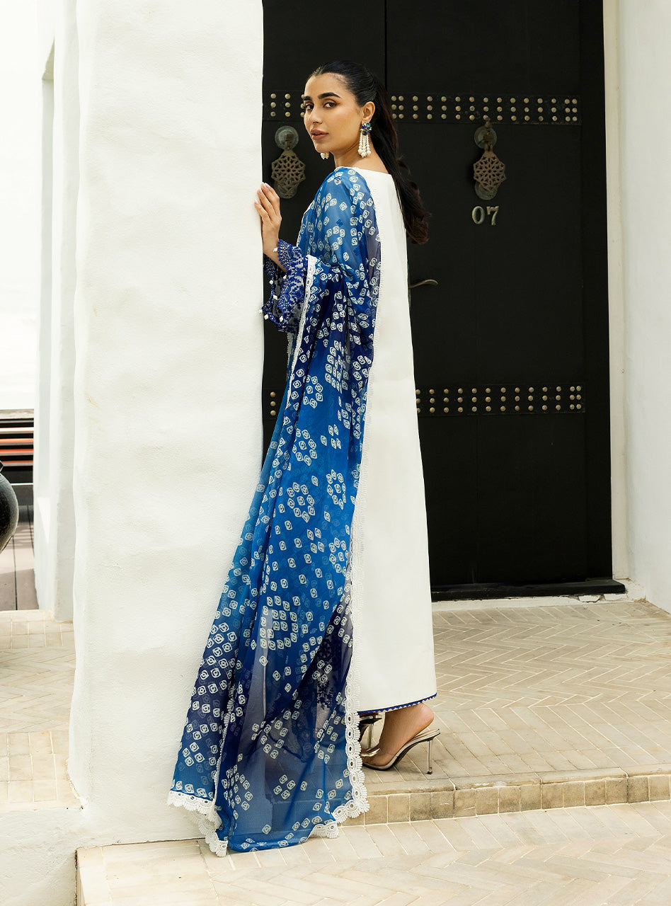 ZAINAB CHOTTANI EMBROIDERED CHIKANKARI LAWN - 3 PC UNSTITCHED