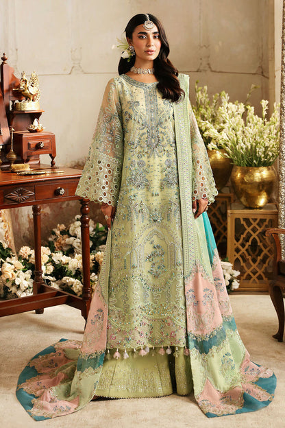 NUREH LUXURY EMBROIDERED ORGANZA - 3 PC UNSTITCHED