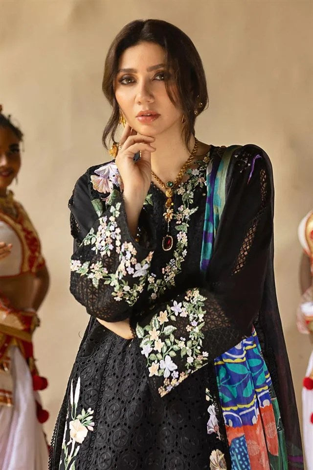 MUSHQ EMBROIDERED CHIKANKARI LAWN - 3 PC UNSTITCHED