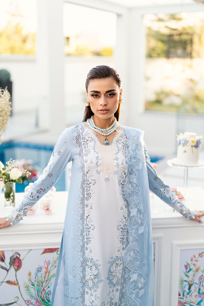 QALAMKAR LUXURY EMBROIDERED LAWN - 3 PC UNSTITCHED