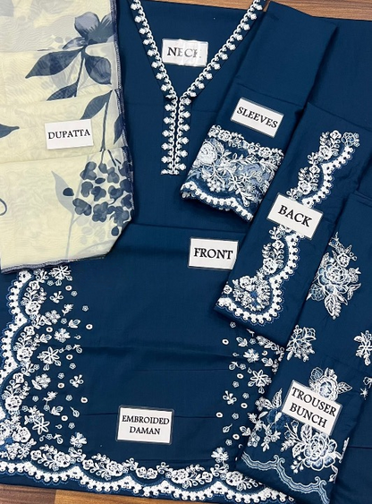 COCO BY ZARA SHAHJAHAN EMBROIDERED LAWN - 3 PC UNSTITCHED