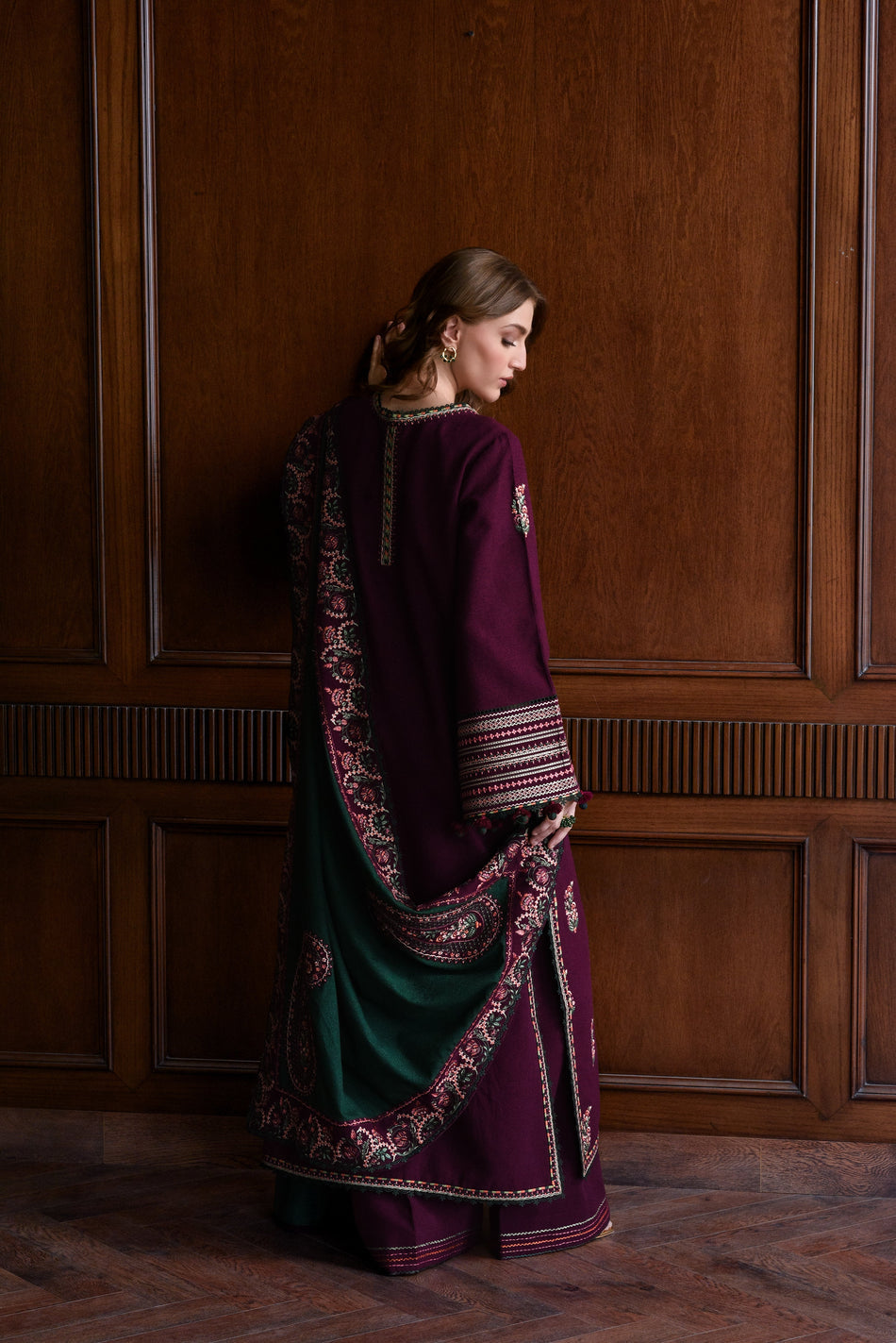 BATIK LUXURY EMBROIDERED COTTON - 3 PC UNSTITCHED