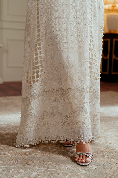 BAROQUE CHANTELLE LUXURY WEDDING PURE ORGANZA EMBROIDERED - 3 PC UNSTITCHED