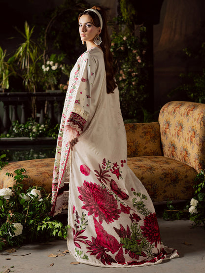 MAHNUR EMBROIDERED CHIKANKARI LAWN - 3 PC UNSTITCHED