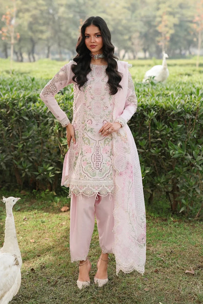 SARDINIA - PINK BAREEZE - LUXURY EMBROIDERED LAWN - 3 PC UNSTITCHED