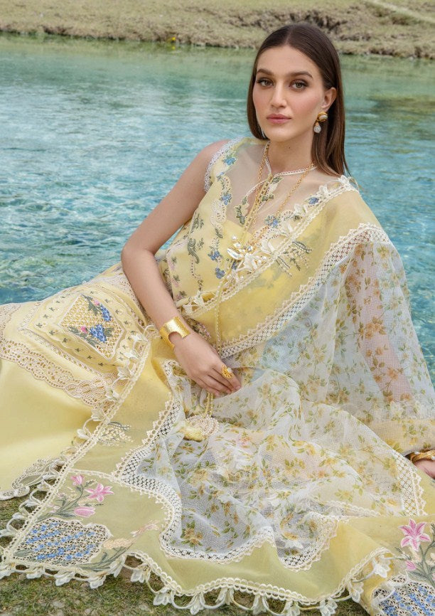 CRIMSON CHIKANKARI EMBROIDERED LAWN - 3 PC UNSTITCHED
