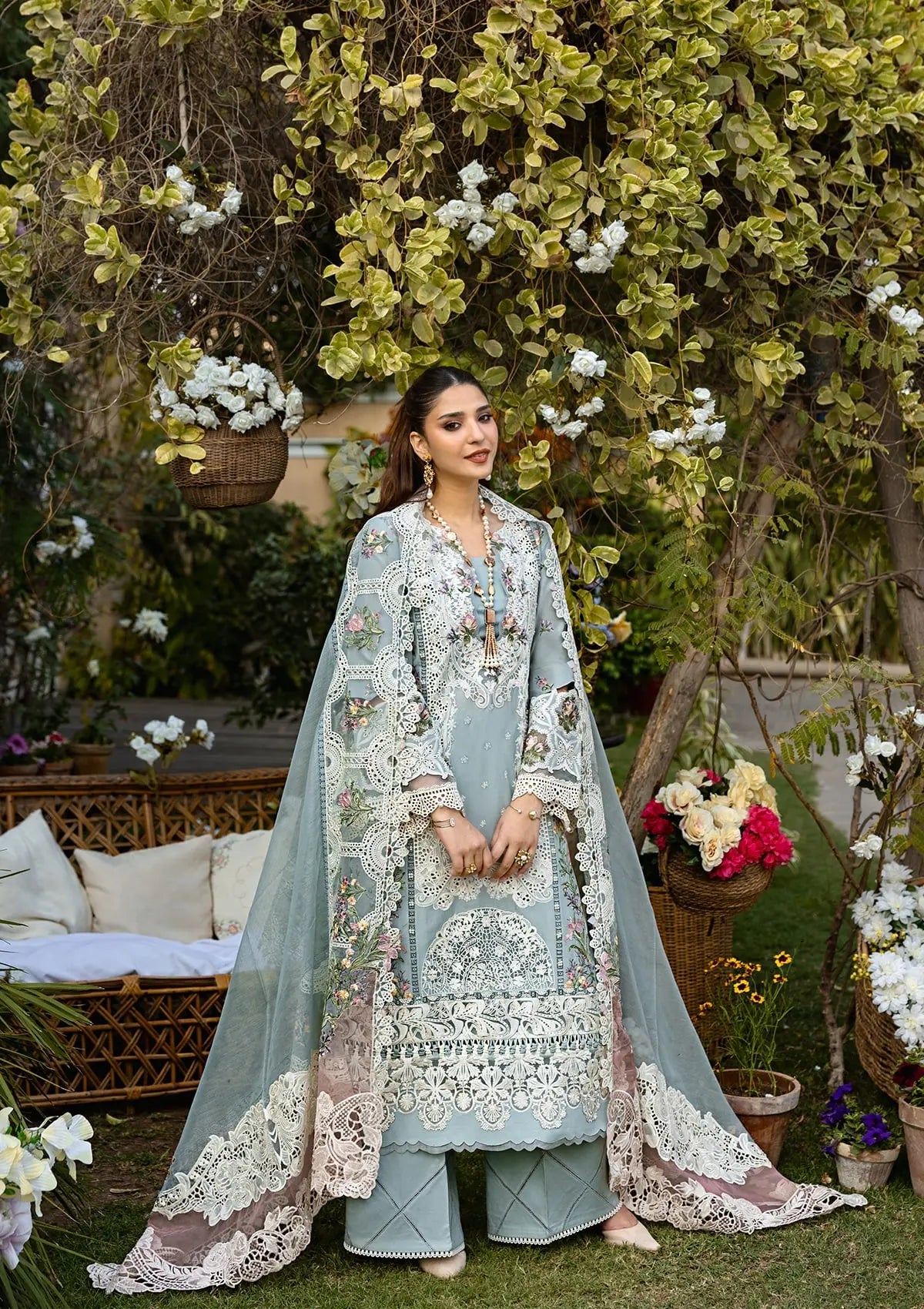 ELAF PREMIUM EMBROIDERED LAWN - 3 PC UNSTITCHED