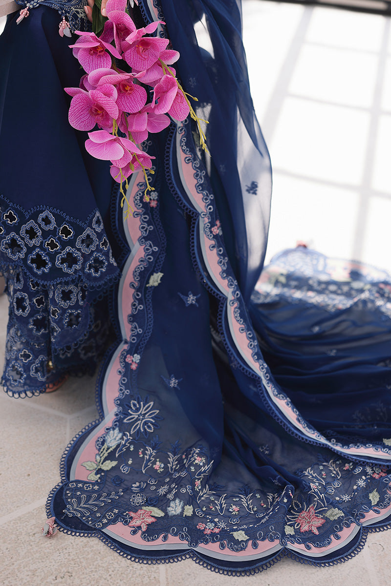 QALAMKAR SAHIL LUXURY EMBROIDERED LAWN - 3 PC UNSTITCHED
