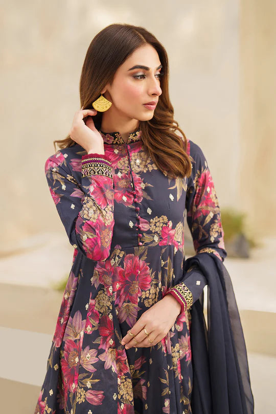 IZNIK DIGITAL PRINTED EMBROIDERED LAWN - 3 PC UNSTITCHED