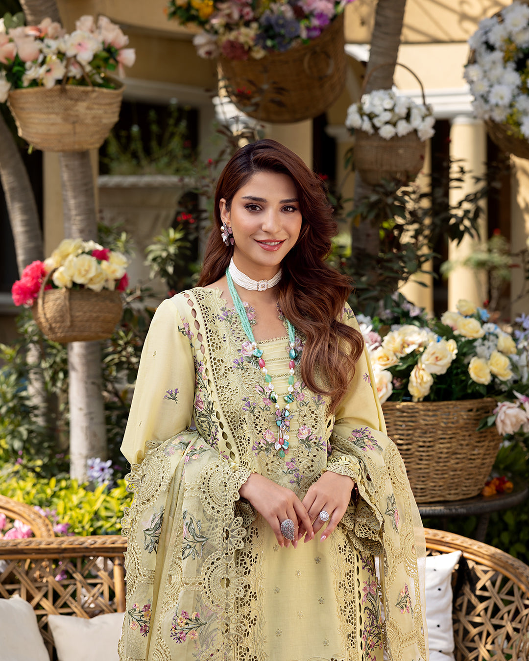 ELAF PREMIUM EMBROIDERED LAWN - 3 PC UNSTITCHED