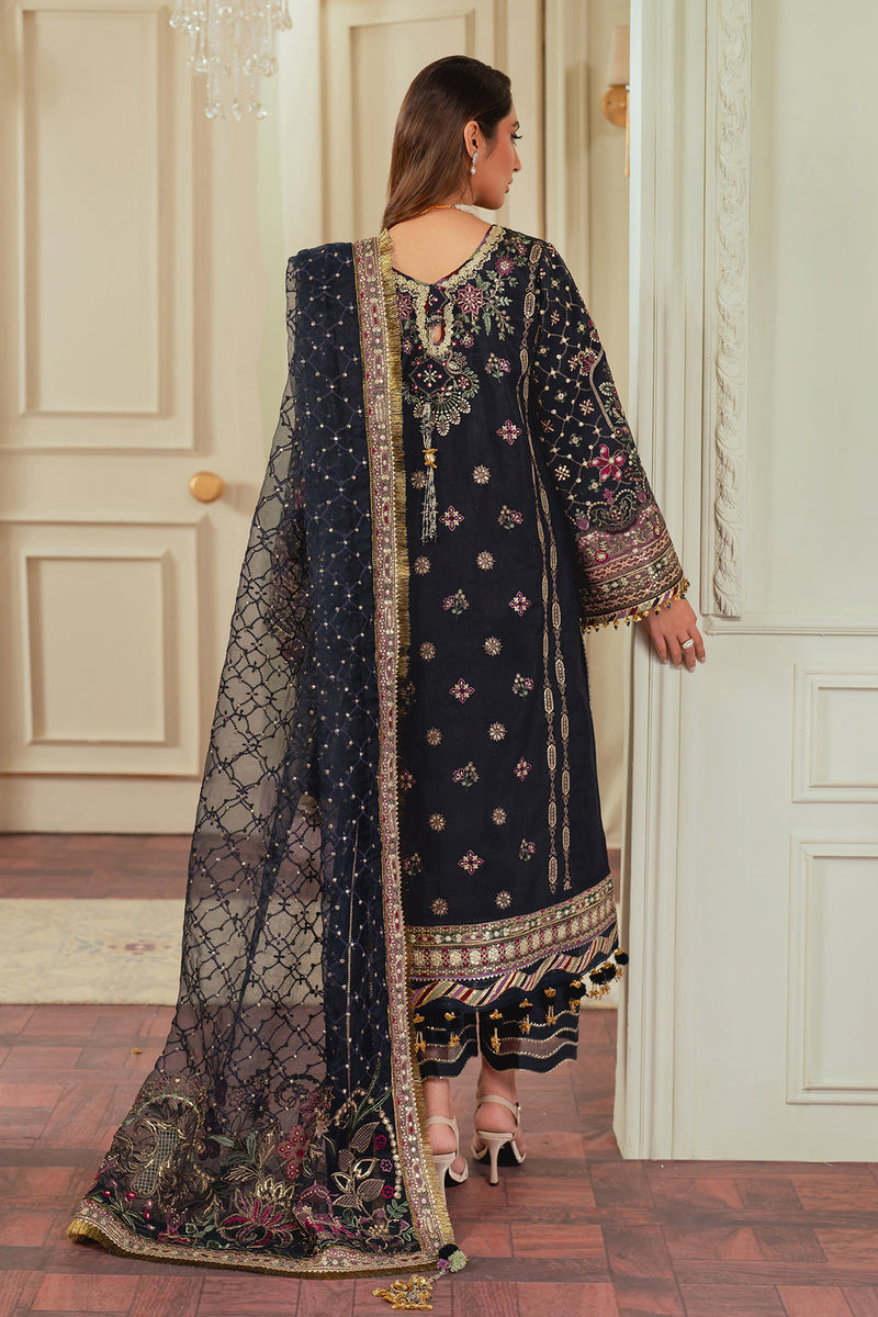 BAROQUE LUXURY WEDDING EMBROIDERED RAW SILK - 3 PC UNSTITCHED