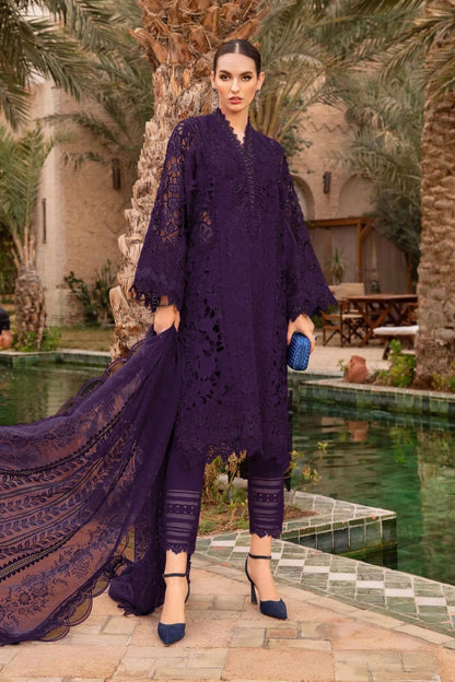 MARIA B CUTWORK EMBROIDERED LAWN - 3 PC UNSTITCHED