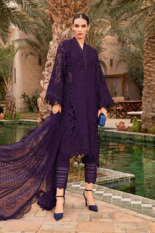 MARIA B CUTWORK EMBROIDERED LAWN - 3 PC UNSTITCHED