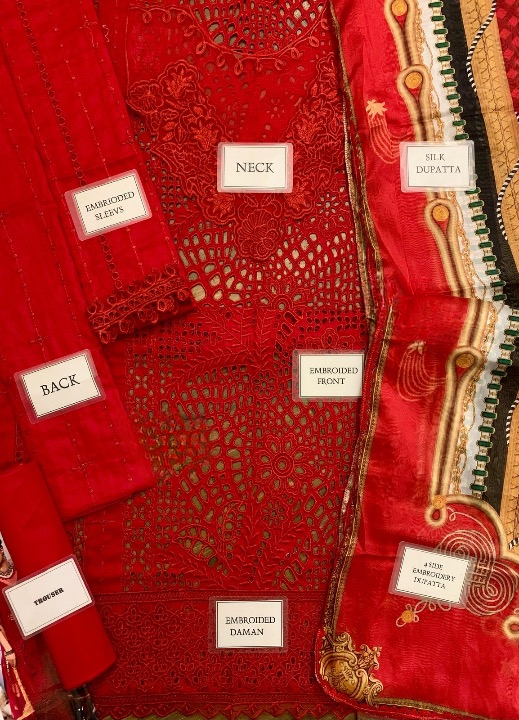 BIN ILYAS CHIKANKARI EMBROIDERED LAWN - 3 PC UNSTITCHED