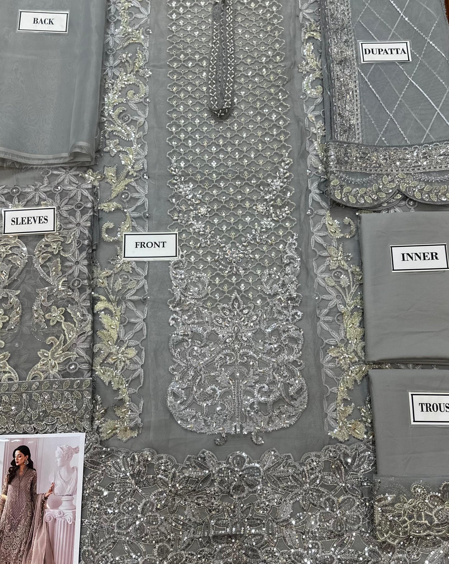 MARIA B LUXURY WEDDING EMBROIDERED ORGANZA - 3 PC UNSTITCHED
