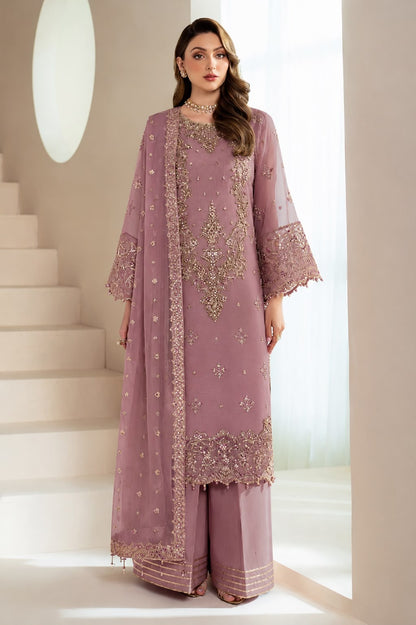 ALIZEH EMBROIDERED ORGANZA DRESS - 3 PC UNSTITCHED
