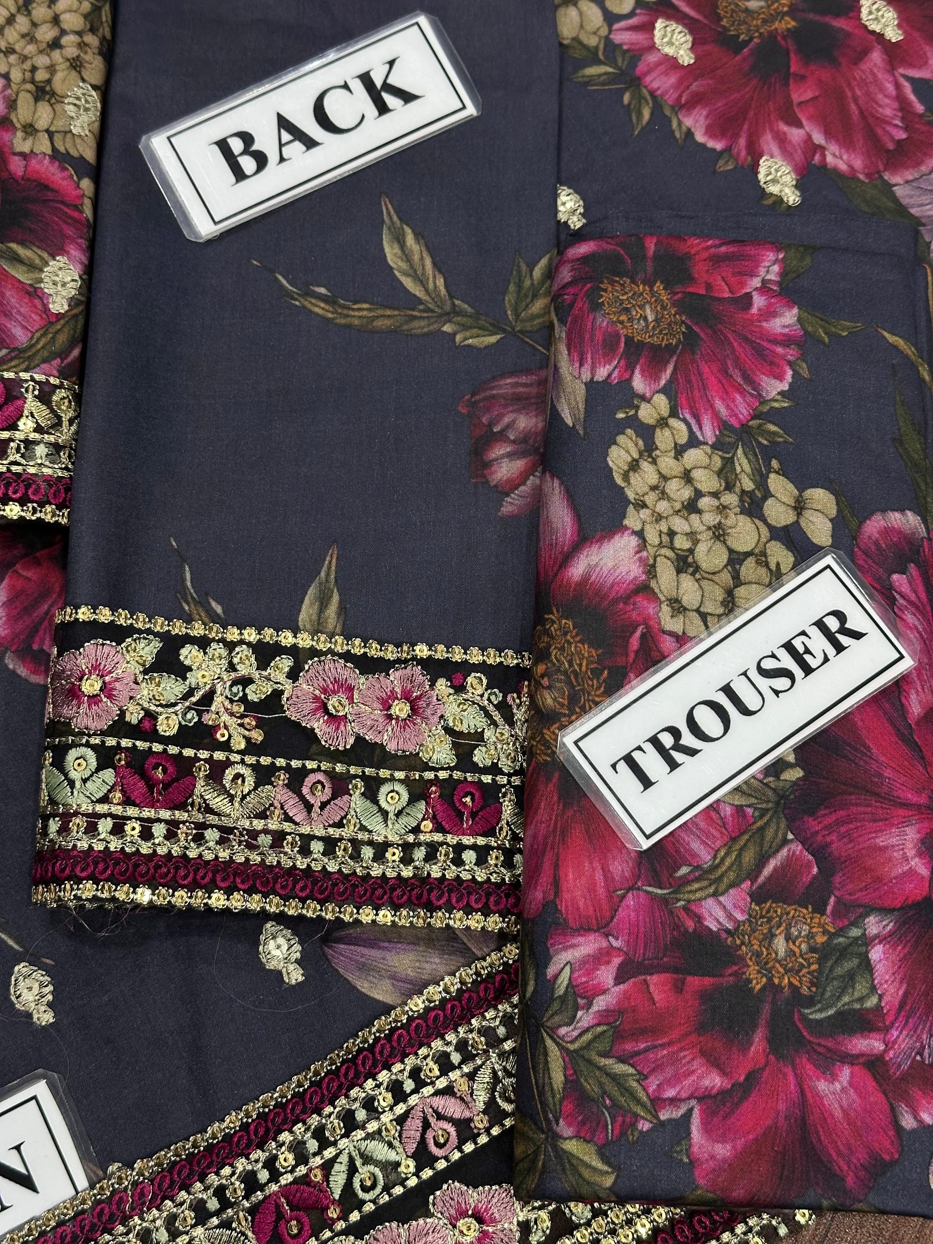 IZNIK DIGITAL PRINTED EMBROIDERED LAWN - 3 PC UNSTITCHED