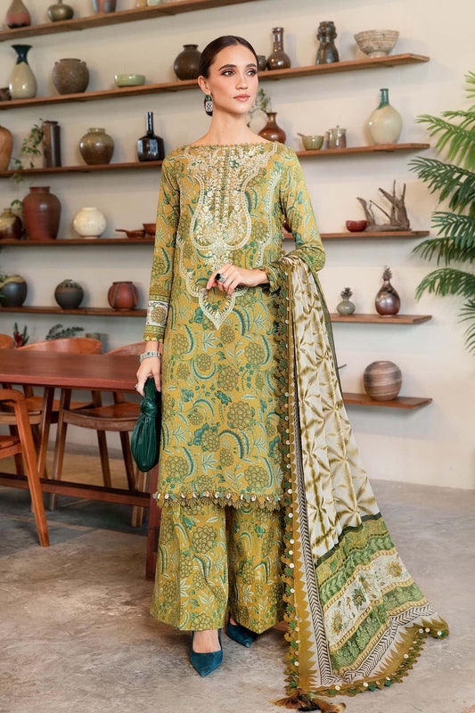MARIA B FORMALS PRINTED EMBROIDERED LAWN - 3 PC UNSTITCHED