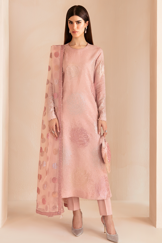 JAZMIN EMBROIDERED RAW SILK - 3 PC UNSTITCHED