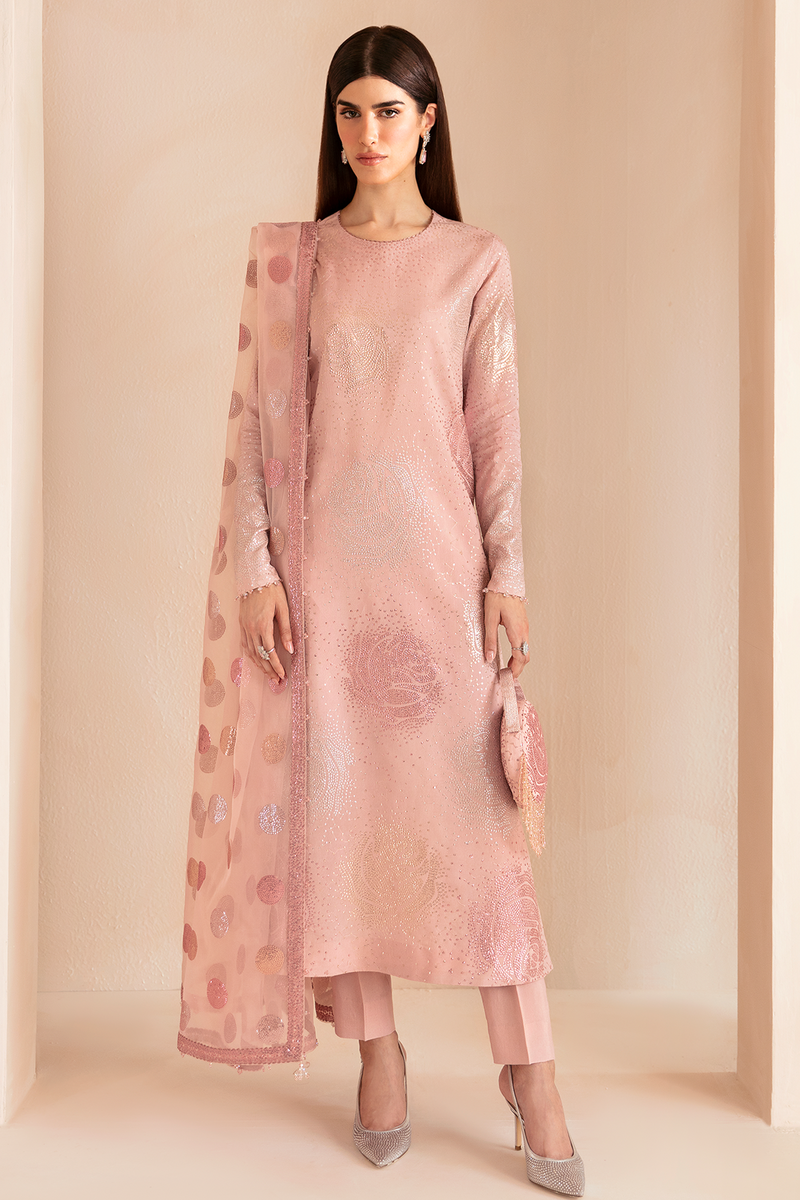 JAZMIN EMBROIDERED RAW SILK - 3 PC UNSTITCHED