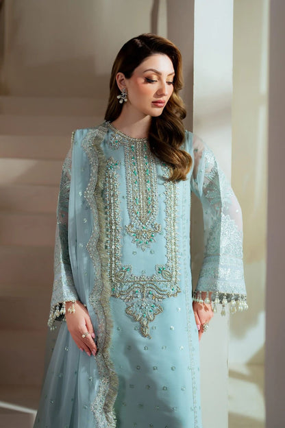 ALIZEH EMBROIDERED ORGANZA DRESS - 3 PC UNSTITCHED
