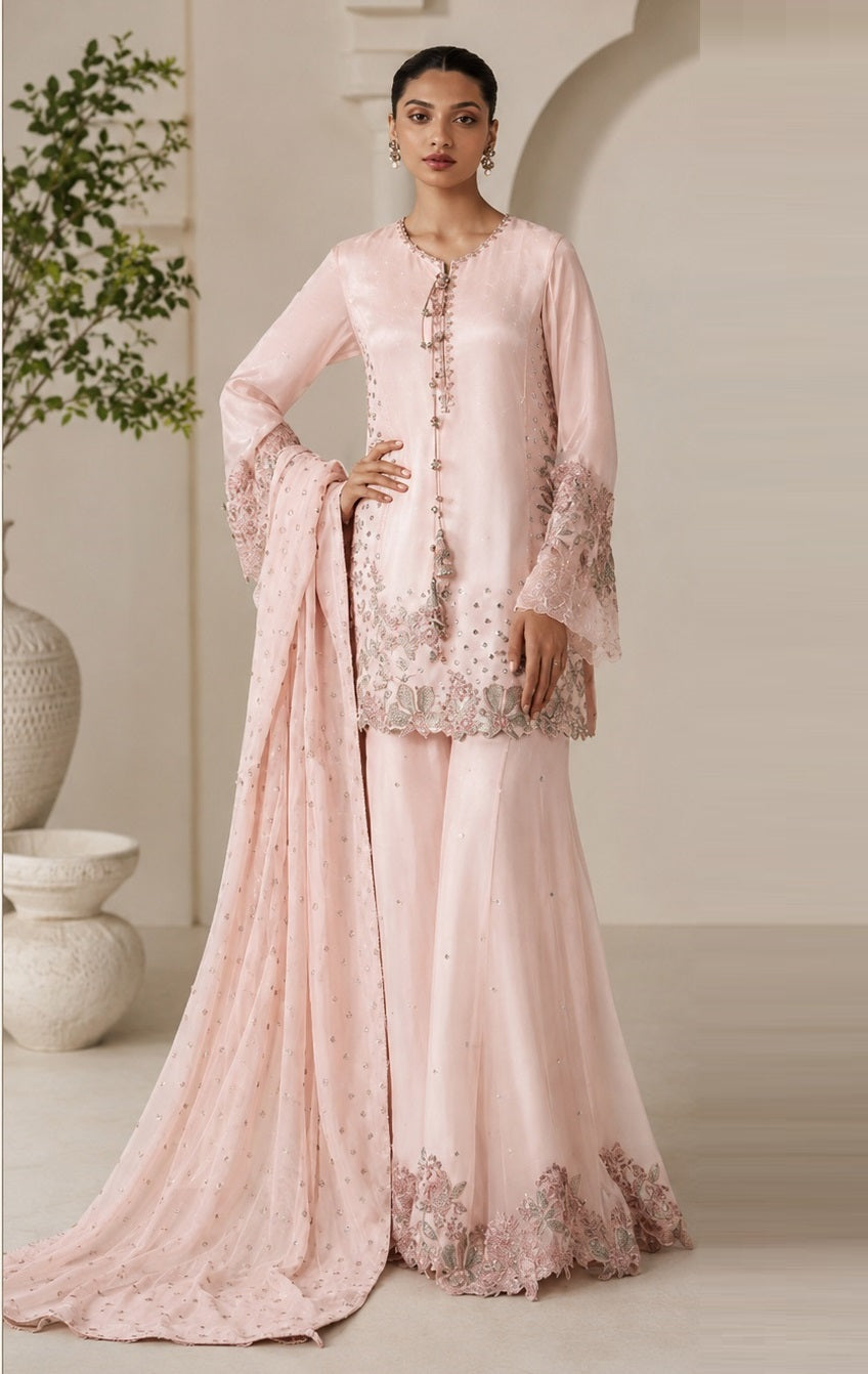 IZNIK EMBROIDERED CHIFFON - 3 PC UNSTITCHED