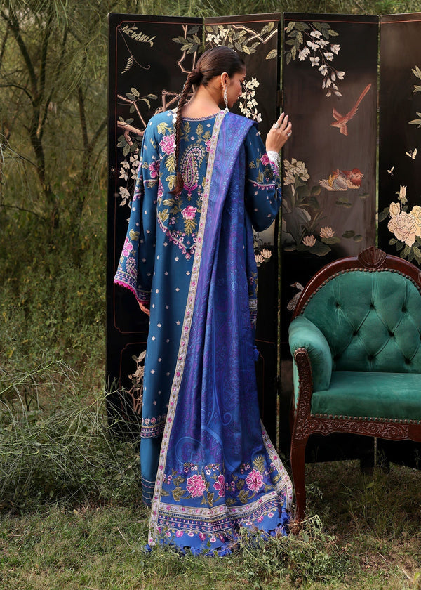 SADAF FAWAD EMBROIDERED LAWN - 3 PC UNSTITCHED
