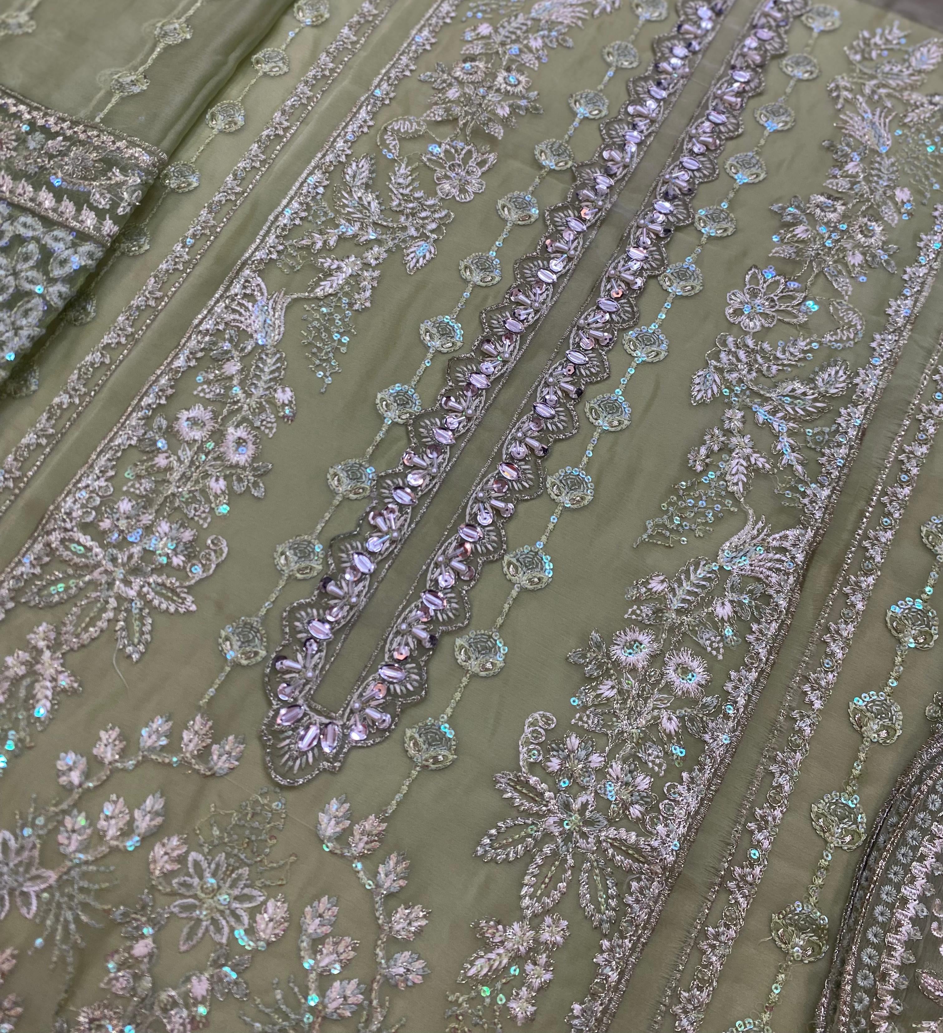 GULAAL LUXURY EMBROIDERED CHIFFON - 3 PC UNSTITCHED