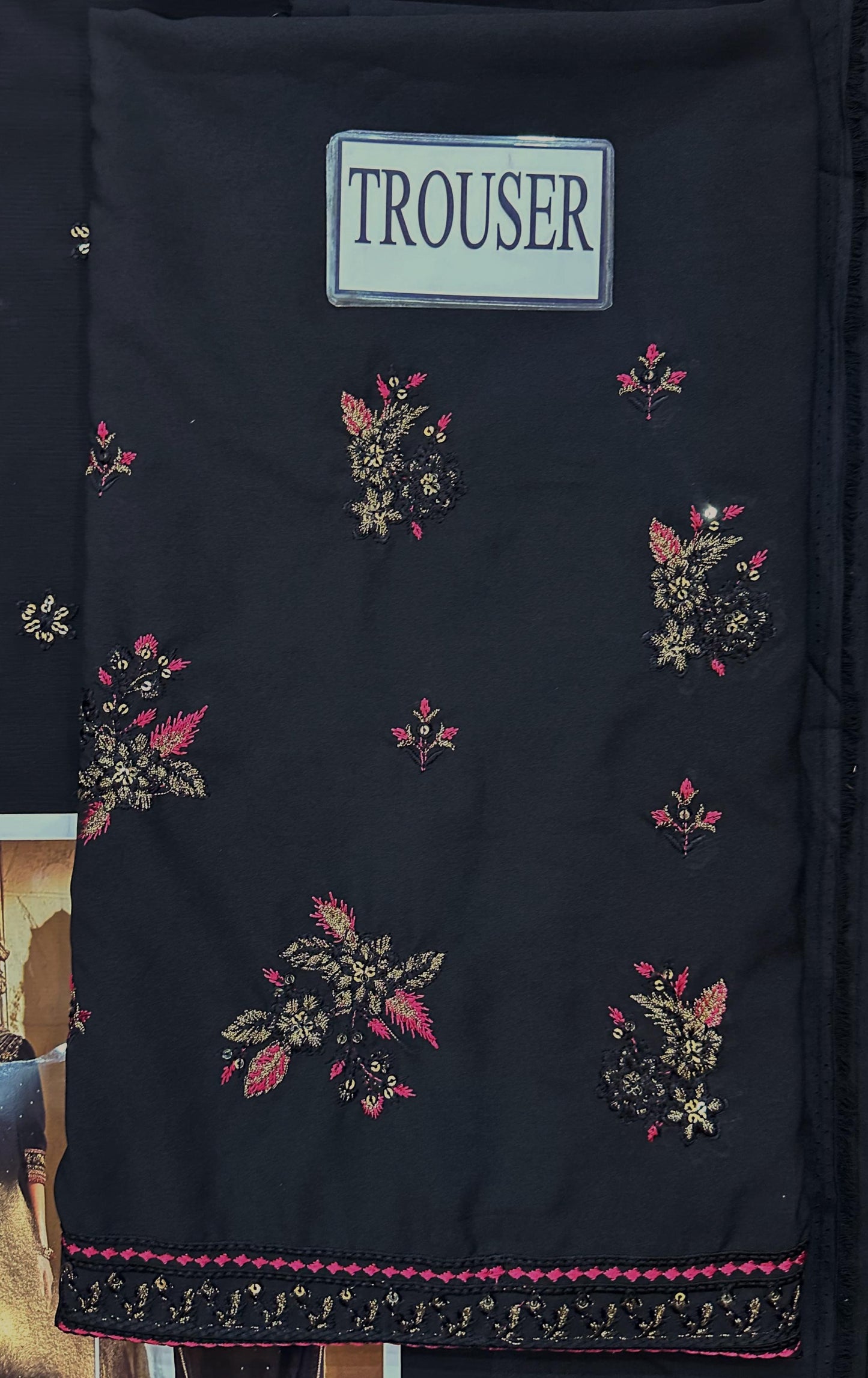 AZURE LUXURY EMBROIDERED CHIFFON - 3 PC UNSTITCHED