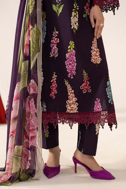 MARIA B DIGITAL PRINTED EMBROIDERED LAWN - 3 PC UNSTITCHED