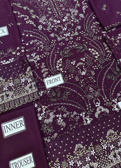 LAVISH PREMIUM EMBROIDERED CHIFFON - 3 PC UNSTITCHED